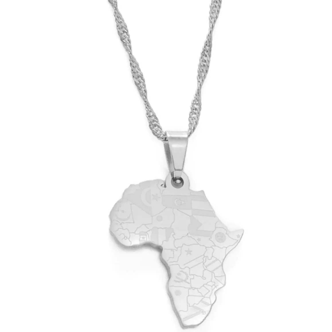 Colliers africains carte continent africain – Image 3