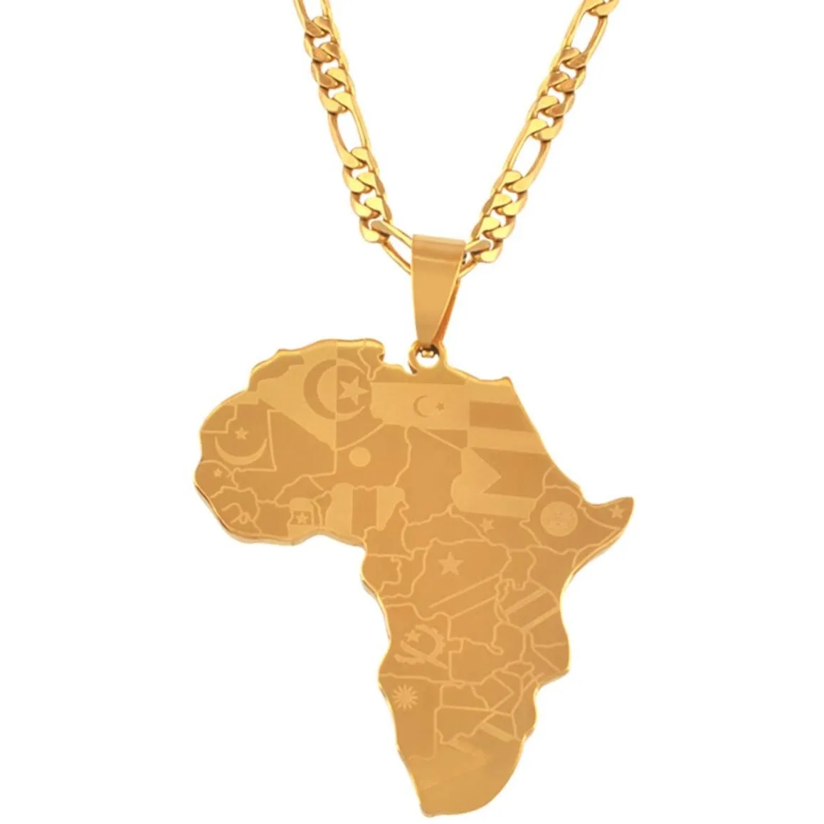Colliers africains carte continent africain – Image 2