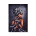 Décoration africaine traditionnelle - toile femme ébène