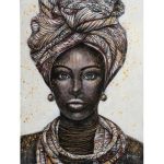 Tableau tissu africain