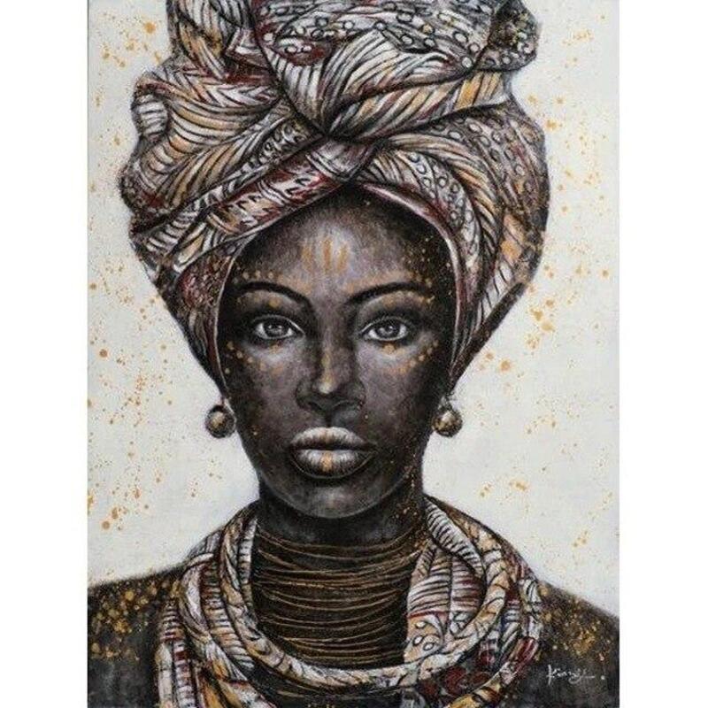 Tableau tissu africain