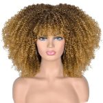 Perruques afro blonde lumineuse