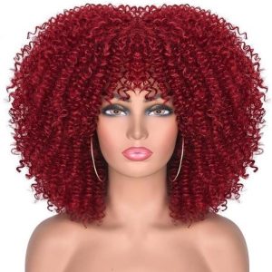Perruques afro écarlate