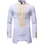 Chemises africainess pour homme dashiki épuré