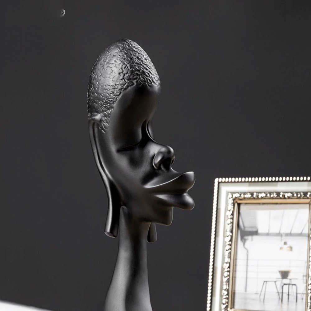 Décoration africaine traditionnelle - buste africain – Image 3