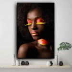 Tableau visage femme africaine