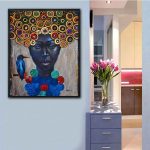 tableau femme oiseau