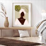 tableau femme noire dessin