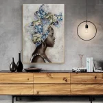 Tableaux africains traditionnels - Élégante dame