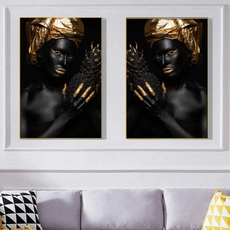 Décoration africaine traditionnelle - portrait de femme noire – Image 4