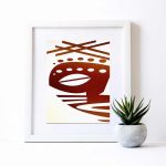 Tableau peinture masque africain