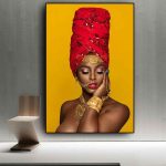 tableau avec femme noire