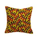 coussin africain jaune