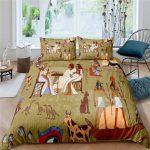 parure de lit motif egypte
