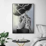 tableau femme Africaine Abstraite