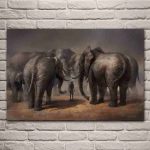 tableau éléphant afrique