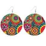 Boucles d'oreilles en tissu ethnique
