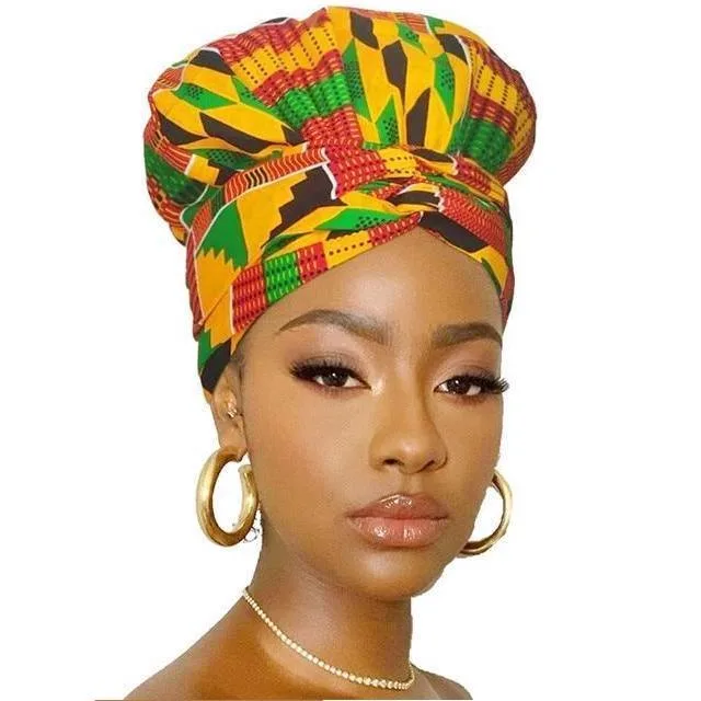 Foulard africain chapeau enveloppant