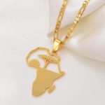 Colliers africains - Pendentif éclat doré