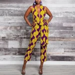 Pantalons africains femmes pour femme - Ensemble élégant en pagne