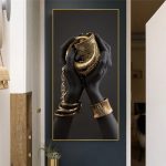 tableau africain en bronze