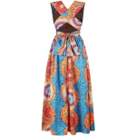 Robe africaine - Robe longue en pagne