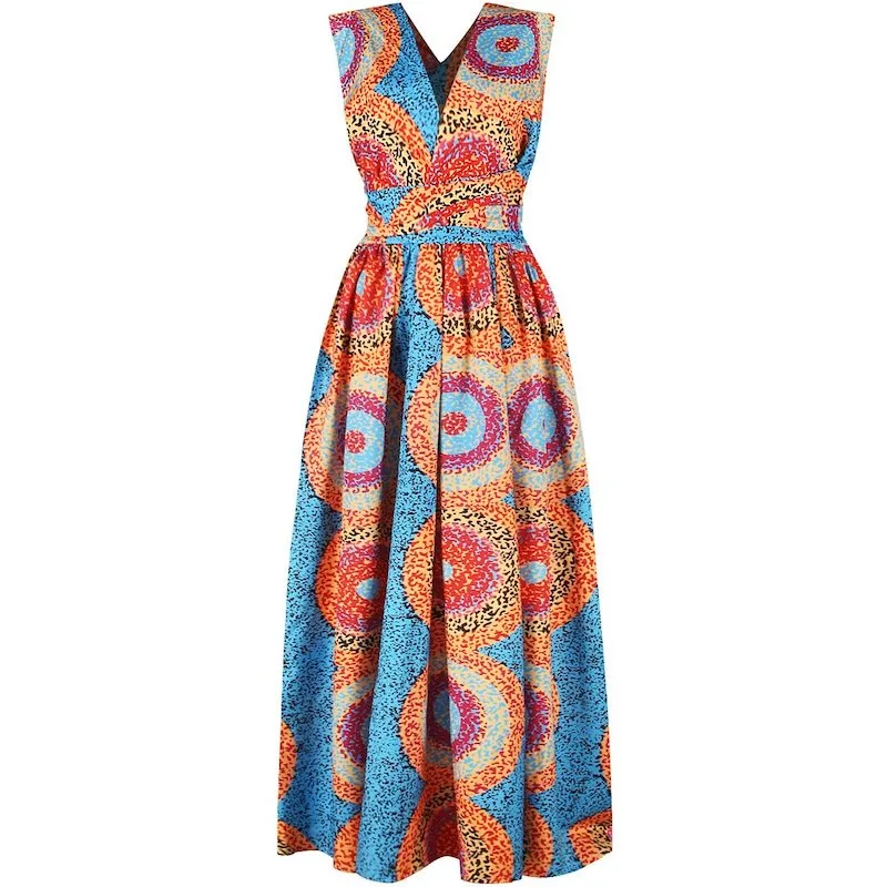 Robe africaine - Robe longue en pagne – Image 2