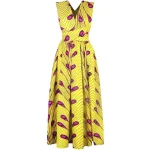 Robe africaine - Pagne couleur jaune