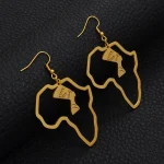 Boucles d'oreilles silhouette Afrique