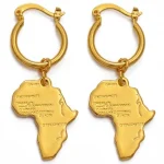 Boucles d'oreilles silhouette Afrique