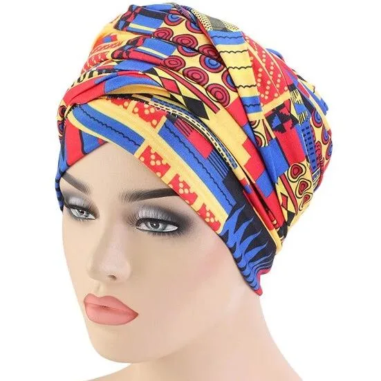 Foulard africain - turban élégant pour femme