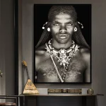 Tableaux africains traditionnels - portrait esthétique