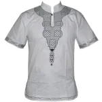 Chemises africaines pour homme dashiki blanc