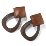 Boucles d'oreilles en bois africain