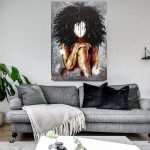 tableau femme africaine sans Visage