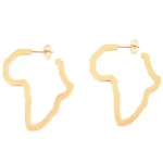 Boucles d'oreilles silhouette Afrique