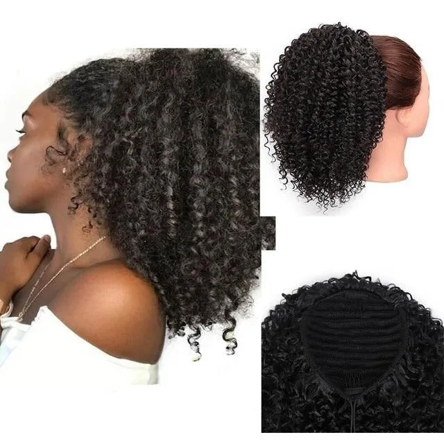 Perruques afro tressée à motif écailles et chignon – Image 5