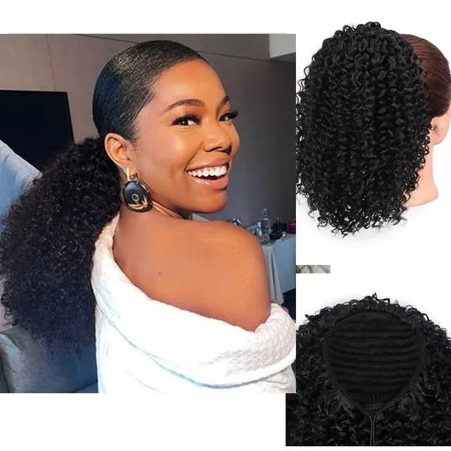 Perruques afro tressée à motif écailles et chignon – Image 2