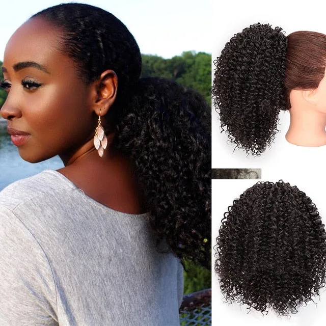 Perruques afro tressée à motif écailles et chignon – Image 7