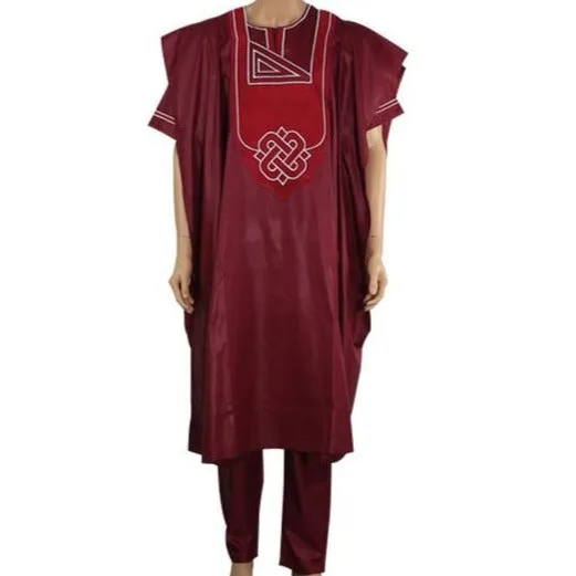 Boubous africains pour homme - boubou rouge – Image 2