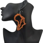 Boucles d'oreilles africaines en bois