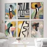 Tableaux africains traditionnels abstraits