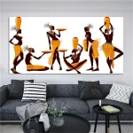 Tableaux africains traditionnels - Vases de femmes