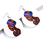 Boucles d'oreilles africaines multicolores