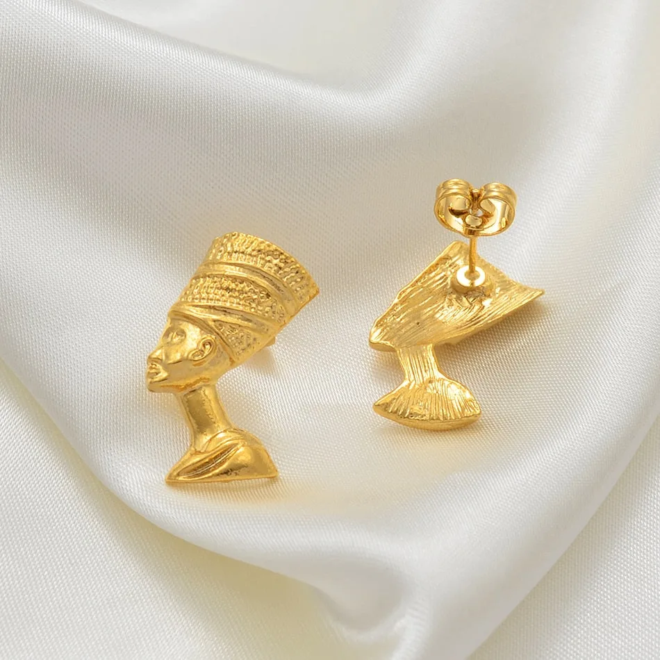 Boucles d'oreilles effigie royale africaine