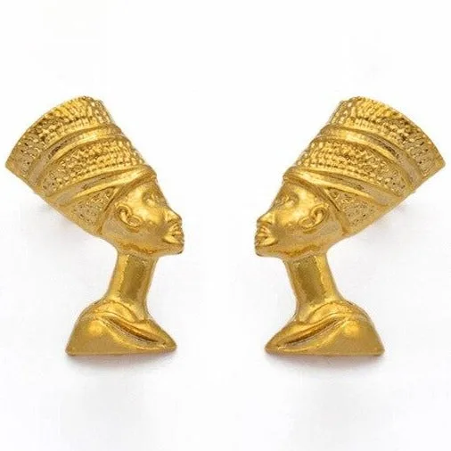 Boucles d'oreilles effigie royale africaine – Image 2