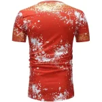 T shirts africains délavé multicolore