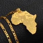 Colliers africains carte continent africain