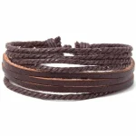 Bracelets africains - Bracelet homme en cuir petit modèle