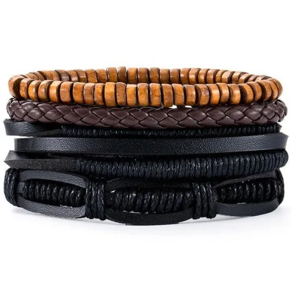 Bracelets africains en trio de teintes